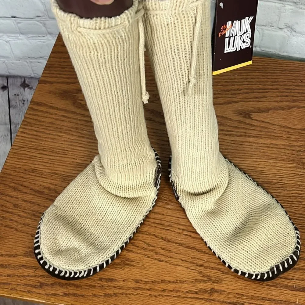 MUK LUKS Slipper Boot Socks knit